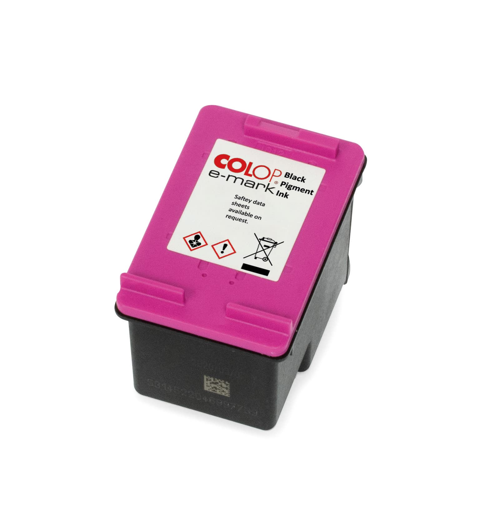 Colop e-Mark black pigment ink, indelible, water and solvent resistant, for use with the e-Mark and e-Mark Create, 60 x 34 x 83 mm