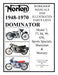 Norton 1949-1970 Dominator Workshop Manuals & Illustrated Parts Lists Model 7, 77, 88, 99, 650, Sports Specials, Manxman & Mercury