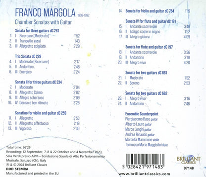 Margola: Chamber Sonatas With Guitar