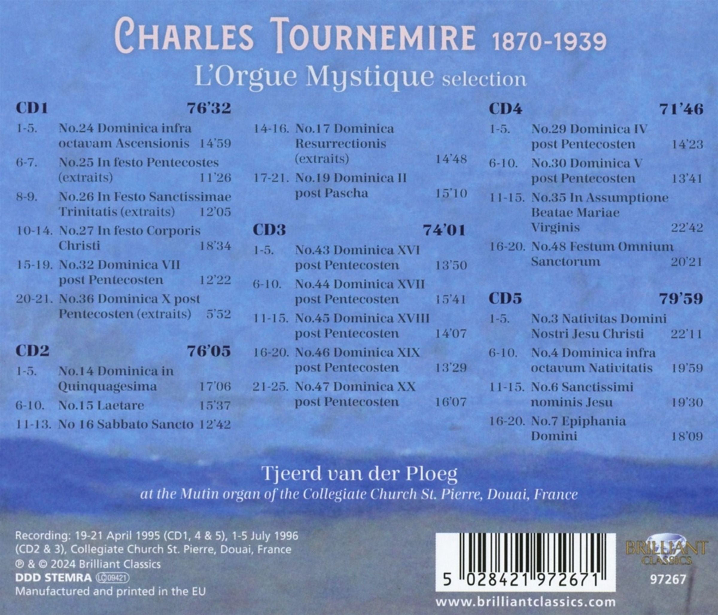 Tournemire: L'orgue Mystique Selection