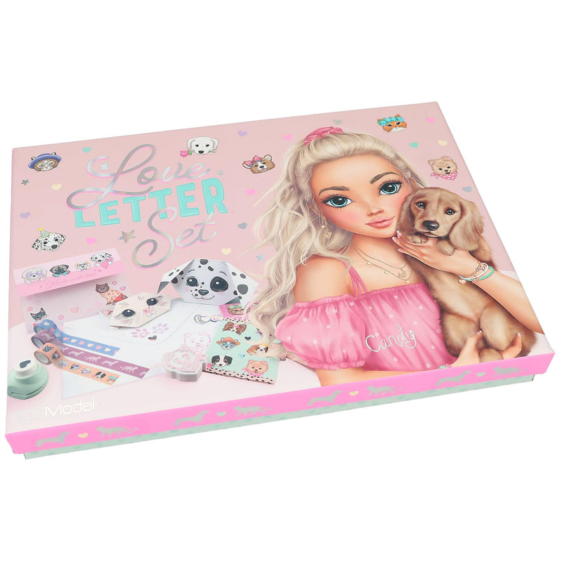 Depesche 12881 TOPModel Kitty en Doggy - Handletteringset in honden- en kattendesign, incl. briefpapier, enveloppen, stickers, stempels en nog veel meer.