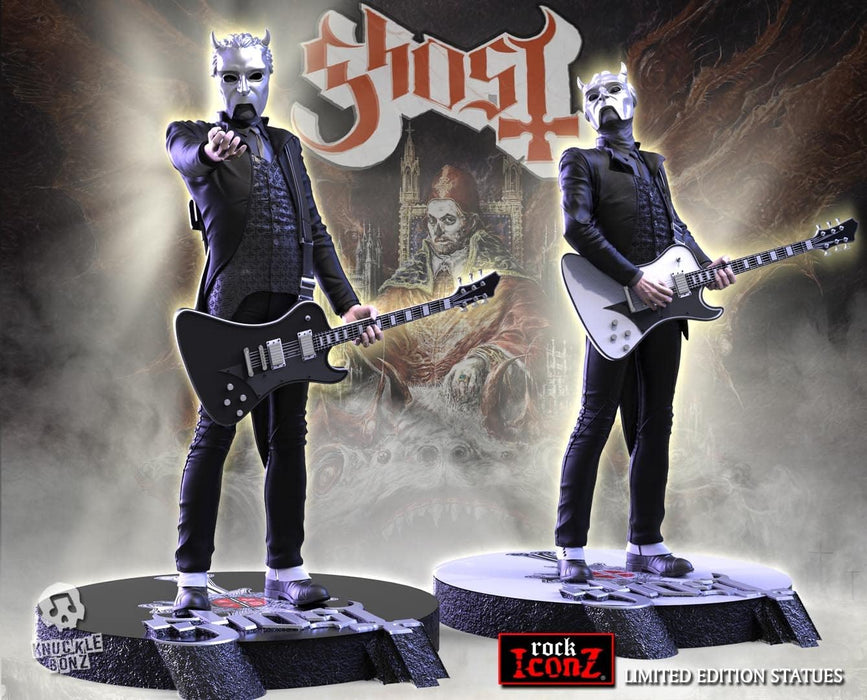 Knucklebonz - Ghost - Nameless Ghoul (White Guitar) Iconz Statue