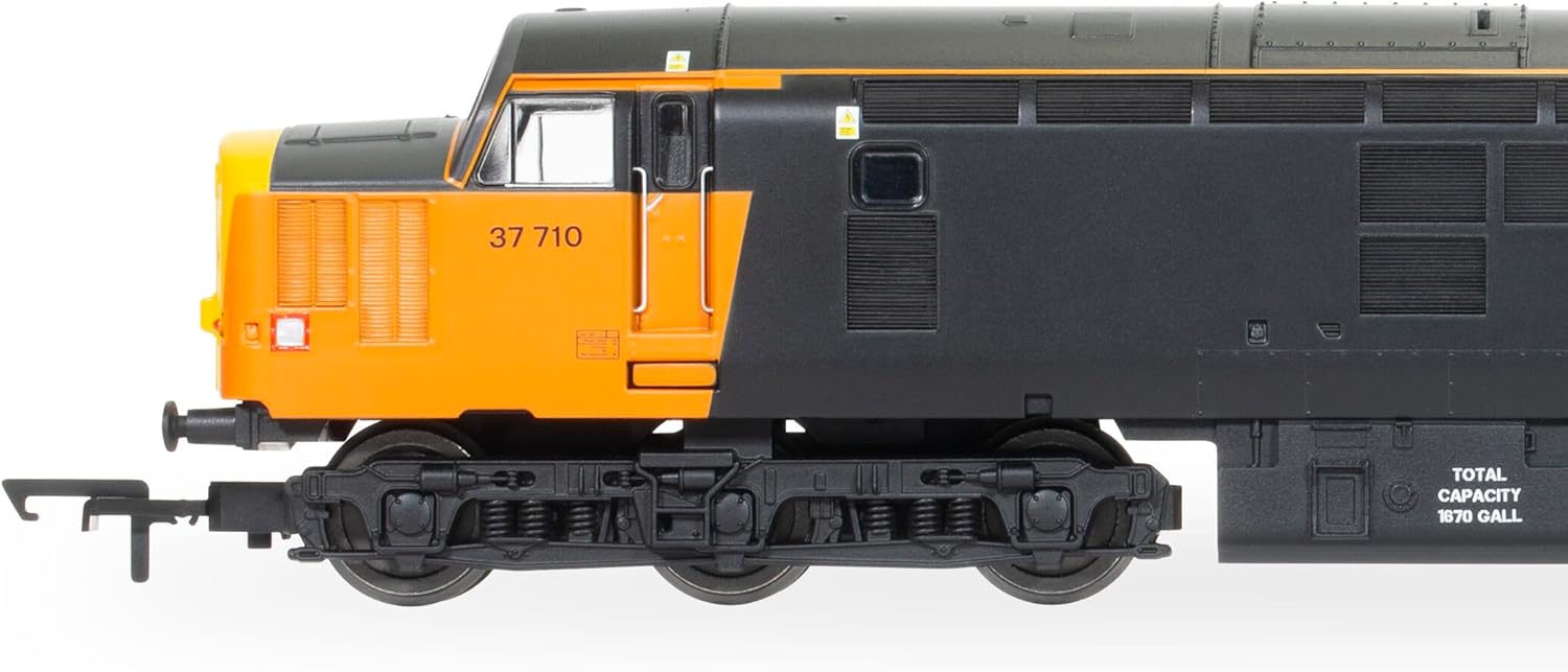 Hornby R30188 Railroad Plus Loadhaul, Class 37, Co, 37710-Era 8 Railway-Locos, Black and Orange