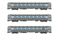 HJ4175 SNCF, 3-Unit Pack Short DEV INOX Coaches (2 x B8myfi 2nd cl. + A6Dzmyi Luggage), ep. IIIA, Coach Rolling Stock