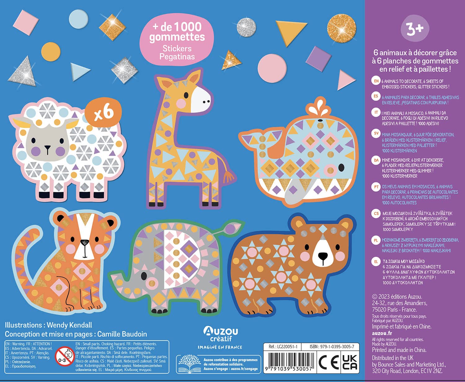 BIG MOSAIC ANIMALS ART KIT