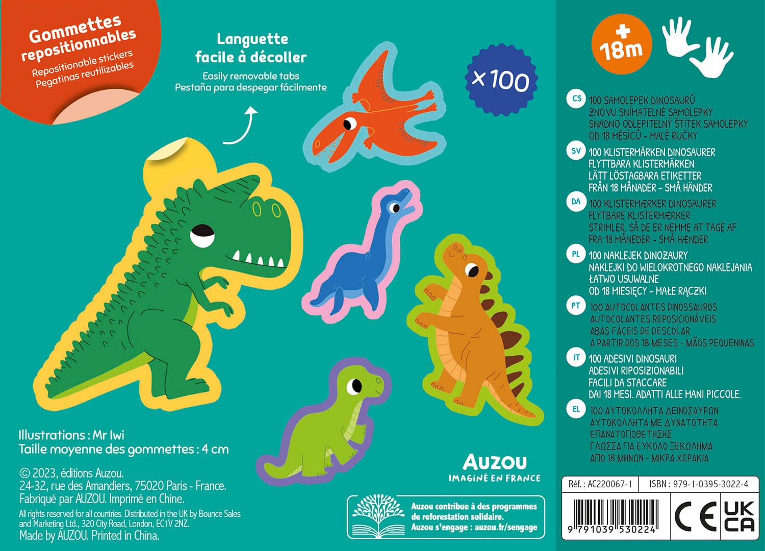 100 STICKERS - DINOSAURS