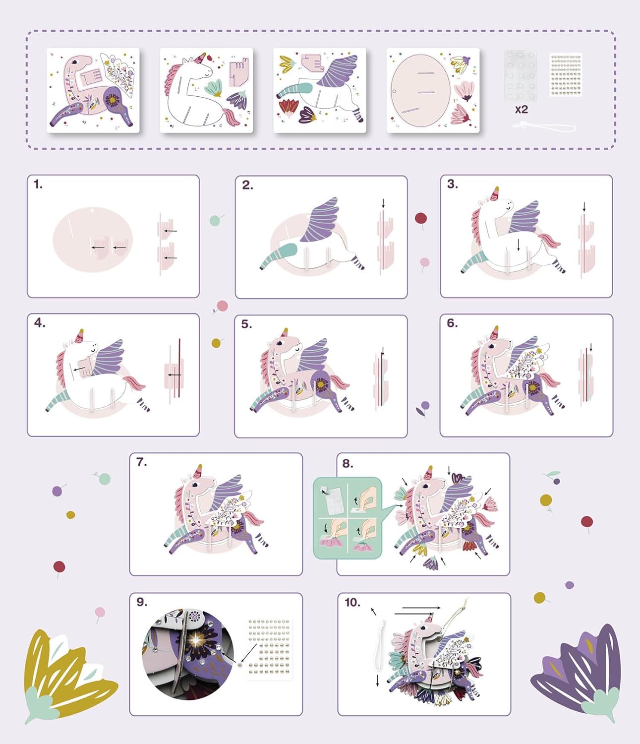 PRETTY RHINEST UNICORN ART KIT