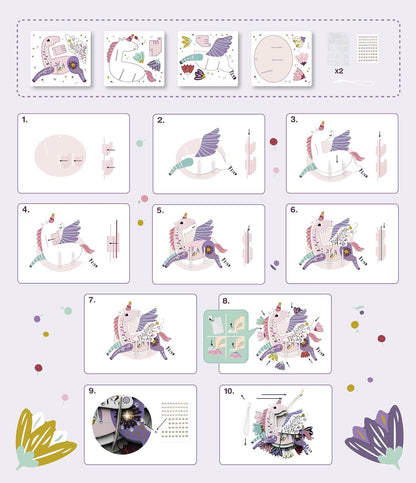PRETTY RHINEST UNICORN ART KIT
