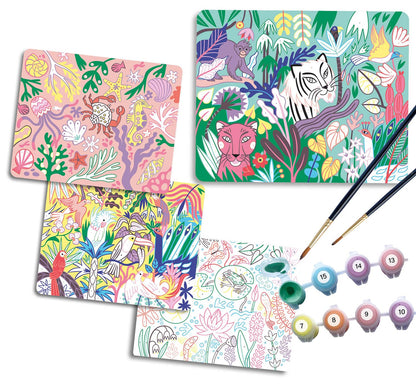 4 PAINT-BY-NUMBERS PAINTINGS KIT