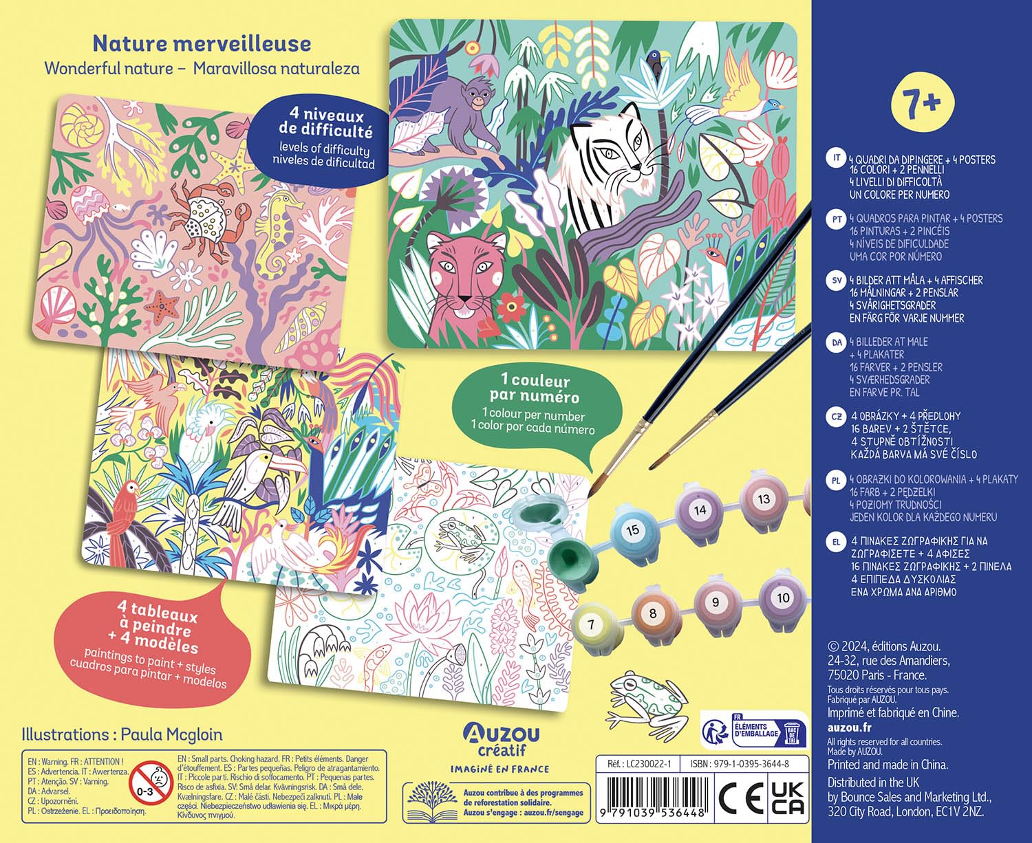 4 PAINT-BY-NUMBERS PAINTINGS KIT
