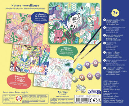 4 PAINT-BY-NUMBERS PAINTINGS KIT