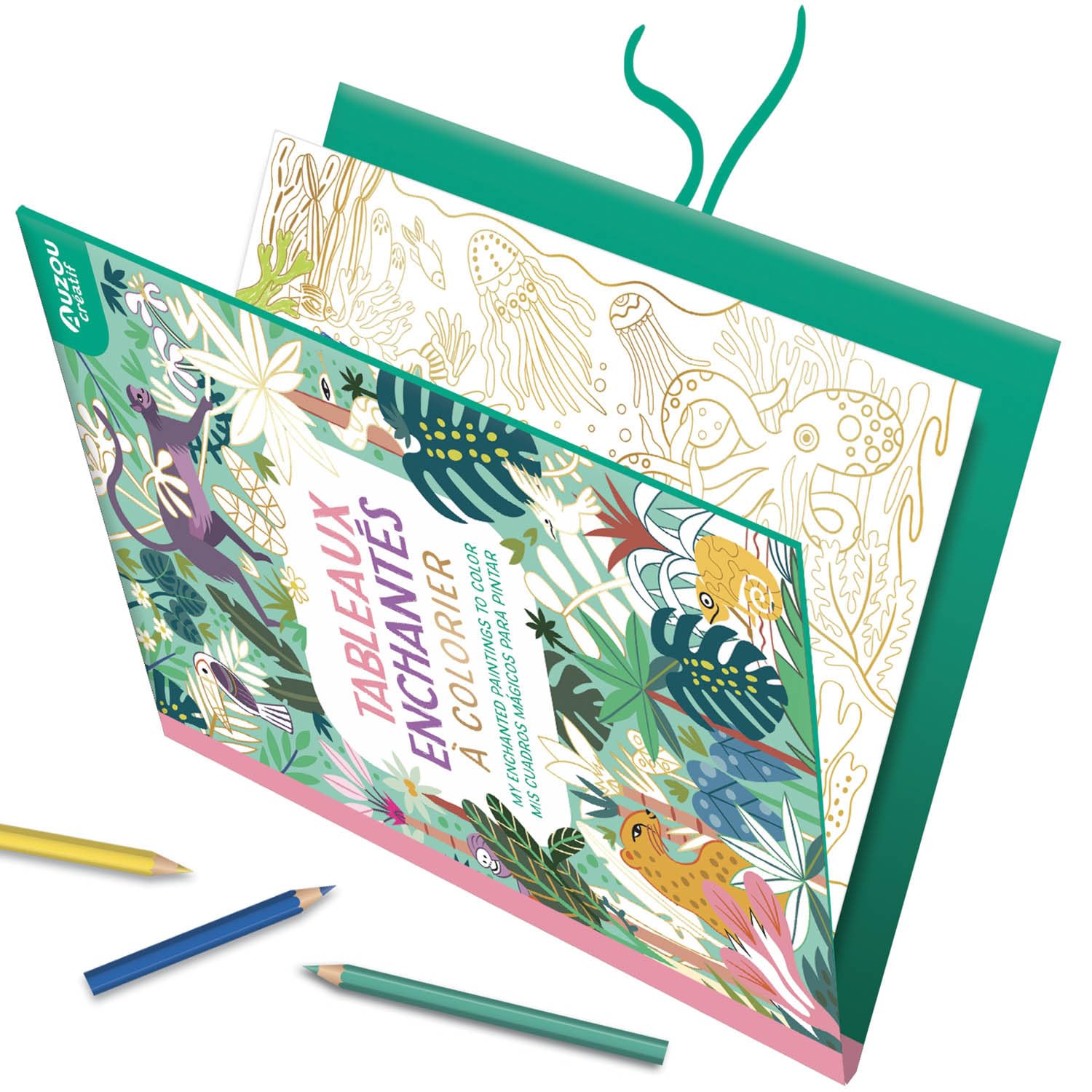 MON CAHIER CRÉA - TABLEAUX ENCHANTÉS À COLORIER
