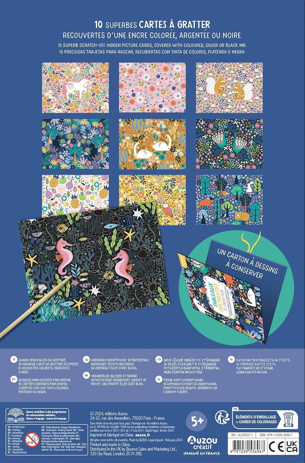 TABLEAUX ENCHANTÉS À GRATTER: Beautiful scratch-off hidden pictures increibles cuadros para rascar