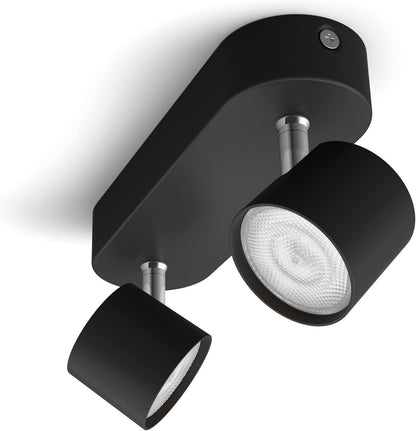 Philips Star Opbouwspot - 2-Lichts - Zwart - [Dutch Import]