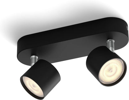 Philips Star Opbouwspot - 2-Lichts - Zwart - [Dutch Import]