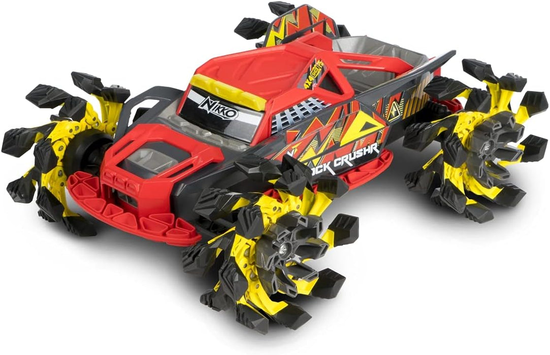 Nikko 10212 Rock CrushR Remote Control RC Car, Offroad Vehicle up to 14 km/h, Automatic Extending Wheels, Extra Grip, 100 m Range, 2.4 GHz, Children from 6 Years & Adults, Approx. 33 cm