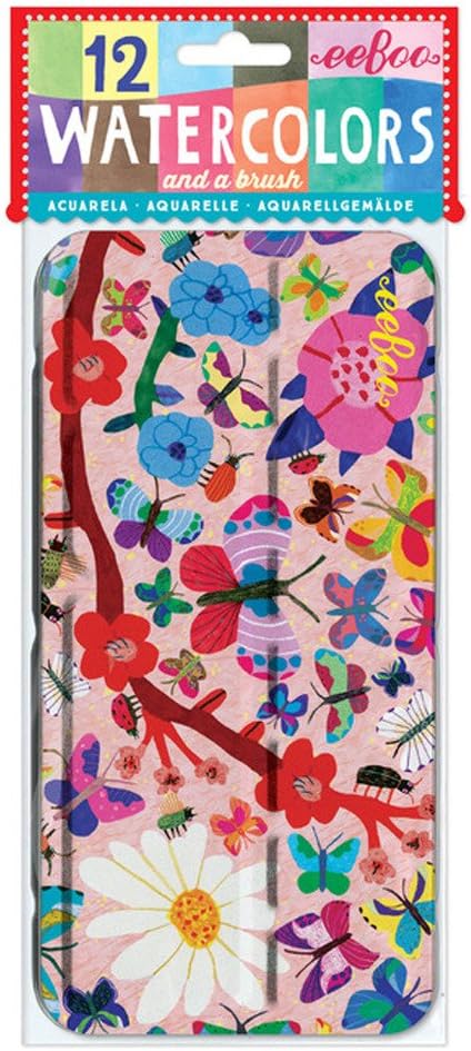 eeBoo - Aquarel ijzeren doos - vlinders