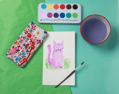 eeBoo - Aquarel ijzeren doos - vlinders