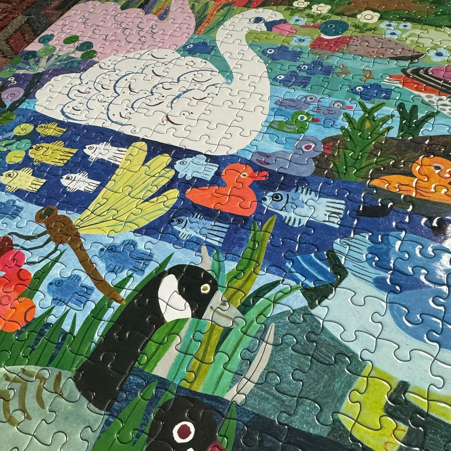eeBoo - Duck in The Clearing gerecycled karton puzzel 1000 stukjes kleurrijk met dieren - PZTDIC