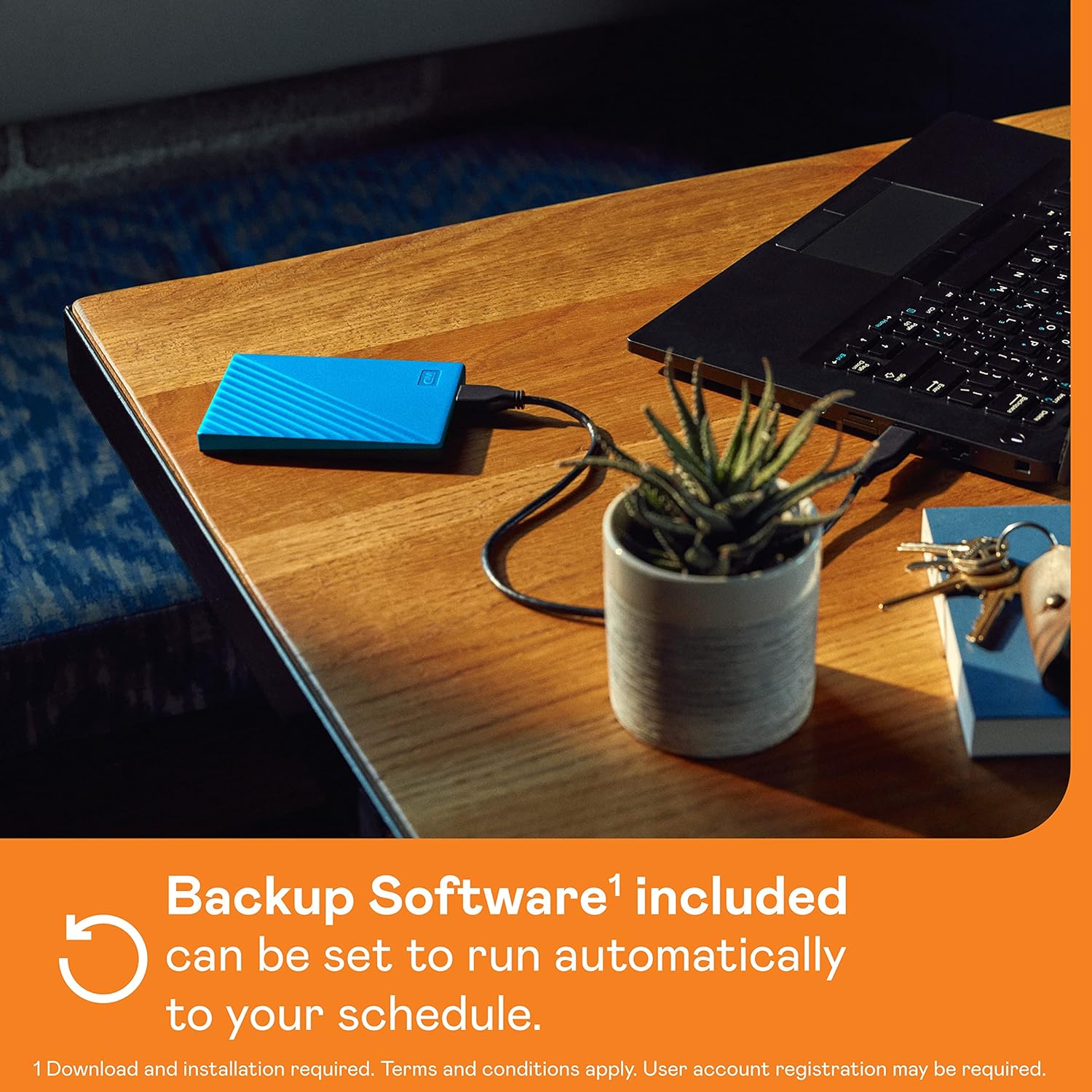 WD 6TB My Passport portable external storage, external hard drive, USB 3.0, portable HDD with software for device management, backup and password protection, works with PC, Xbox &Playstation, Blue HDD Blue 6TB PC HDD with Auto Backup Software