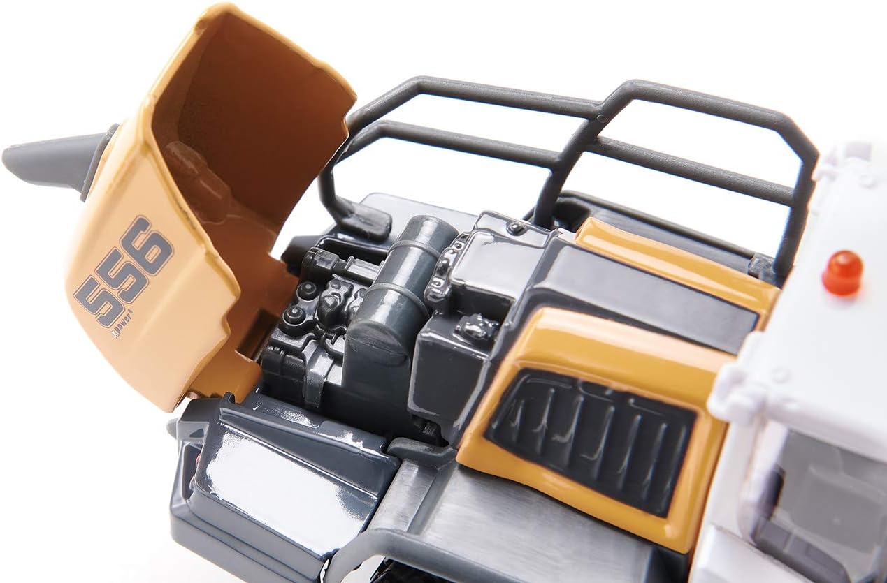siku 3561, Liebherr L 556 wheel loader, 1:50, Metal,Plastic, Orange, Movable front loader, Opening engine bonnet