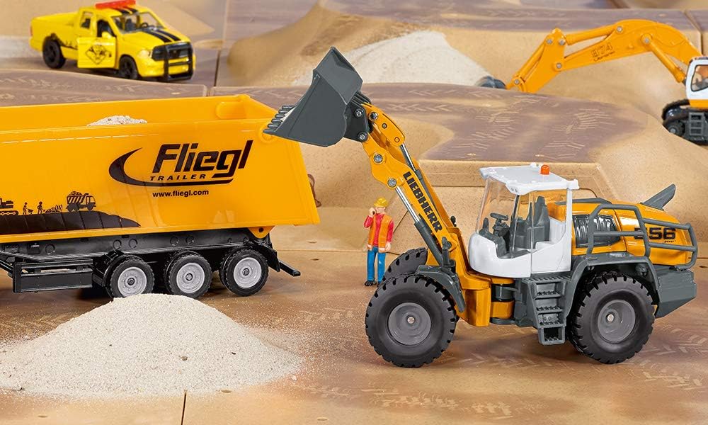 siku 3561, Liebherr L 556 wheel loader, 1:50, Metal,Plastic, Orange, Movable front loader, Opening engine bonnet