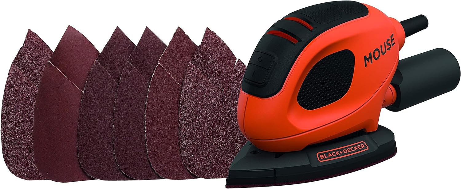 BLACK & DECKER - 55W MOUSE SANDER+6 SANDING SHEETS