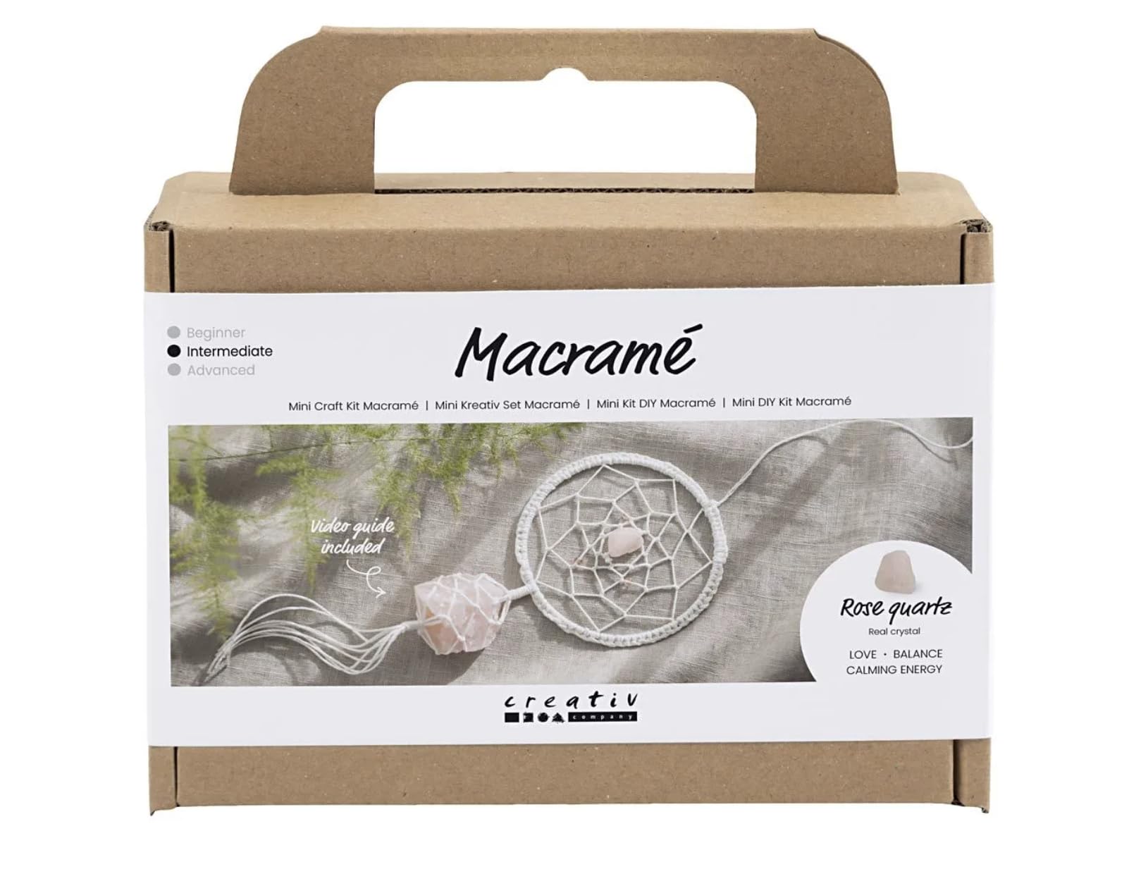 CREATIVE Mini Craft Kit Macramé, Light Rose, White, 1 Pack, Mulricolour