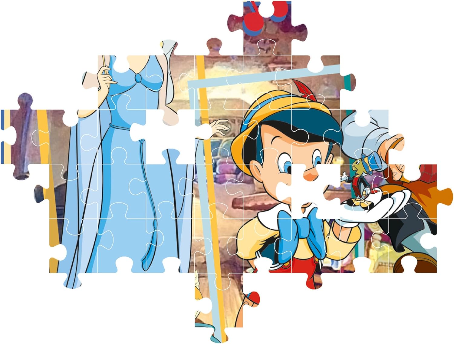 Clementoni 25756 Disney Jigsaw Pinocchio 104 Pieces-Supercolor Children 6-8 Years, Cartoon, Gift for Boy/Girls, Puzzle for Kids, Made in Italy, Multicolor