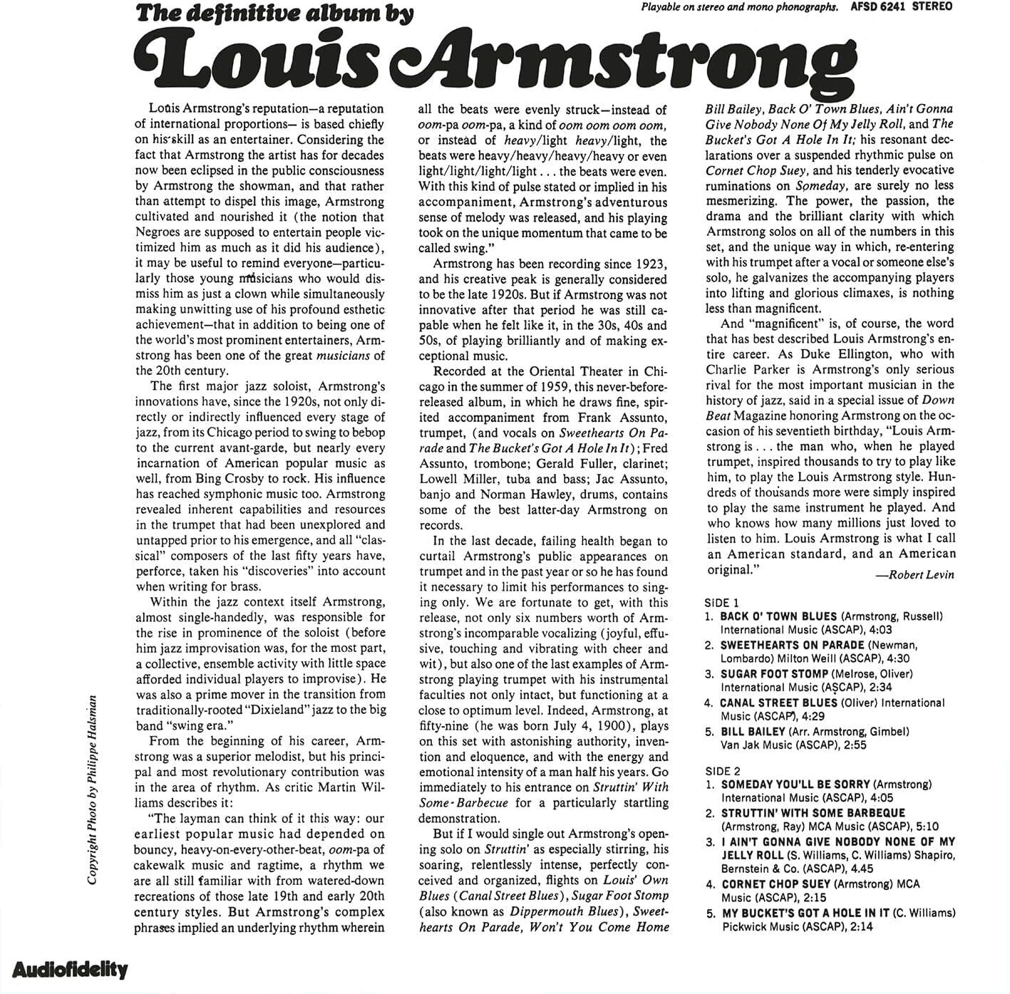 The Definitive Album By Louis Armstrong