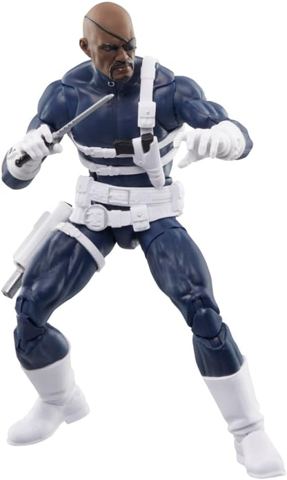 Marvel Legends Series S.H.I.E.L.D. Nick Fury Jr., Sharon Carter, and Dum Dum Dugan Action Figures