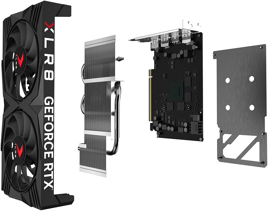 PNY GeForce RTX™ 4060 8GB XLR8 Gaming Verto Dual Fan OC Graphics Card DLSS 3