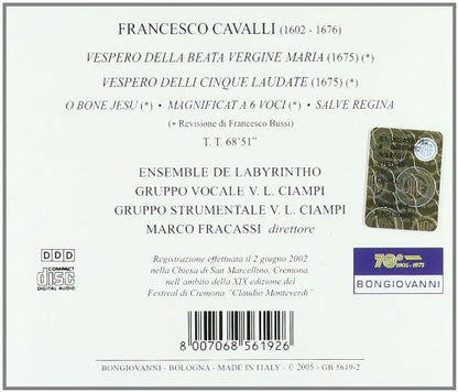 Cavalli: Vespero Delle B.V. Maria