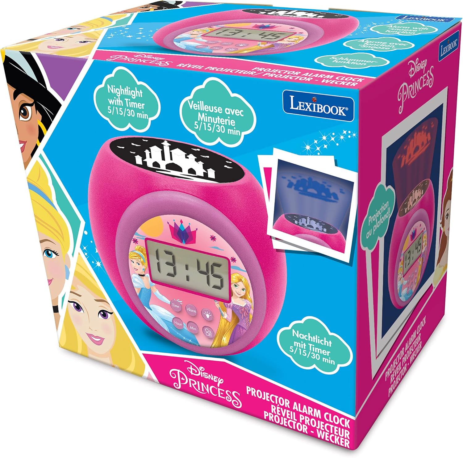Lexibook - Disney Princess Projector Alarm Clock (Rl977Dp)