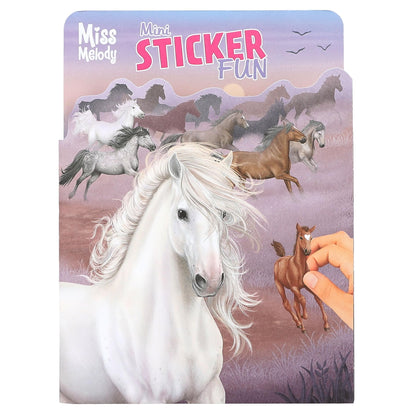 Depesche Miss Melody 12465 Fun Mini Sticker Book with 12 Personalised Background Pages and 7 Sticker Sheets, Multi-Colour