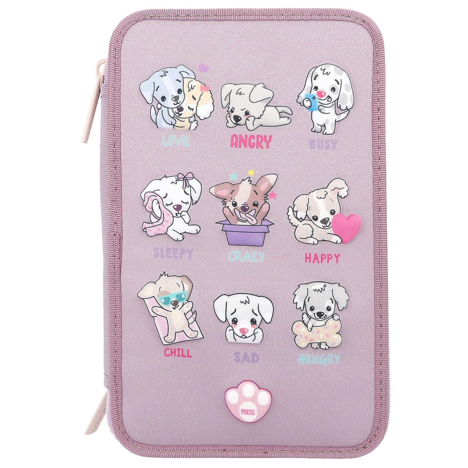 Topmodel Triple Pencil Case Led Dog Mood Barometer ( 0412843 )