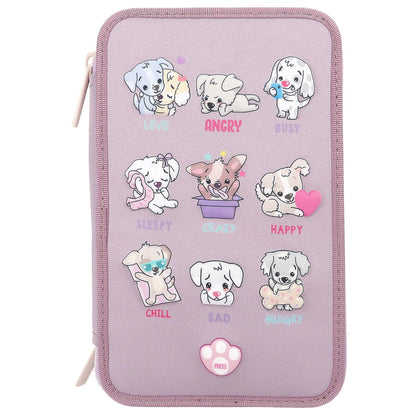 Topmodel Triple Pencil Case Led Dog Mood Barometer ( 0412843 )