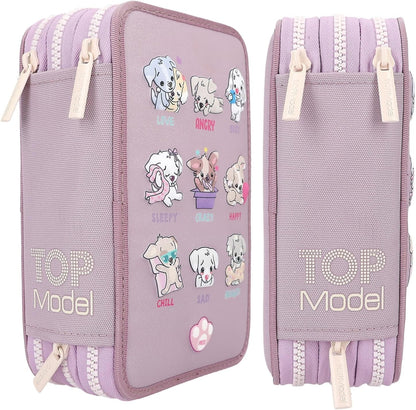 Topmodel Triple Pencil Case Led Dog Mood Barometer ( 0412843 )