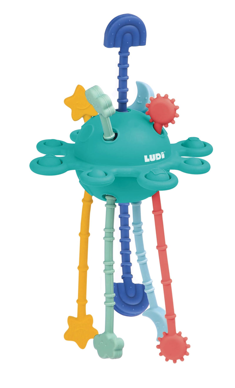 LUDI - Zippy Toy - Multisensory Stimulation Toy - Different Textures - Ergonomic - Soft Material - from 10 Months - Relieves Dental Thrust - Dexterity and Motor Skills - 14 x 21 x 14 cm