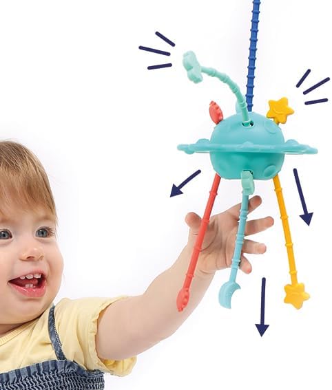 LUDI - Zippy Toy - Multisensory Stimulation Toy - Different Textures - Ergonomic - Soft Material - from 10 Months - Relieves Dental Thrust - Dexterity and Motor Skills - 14 x 21 x 14 cm