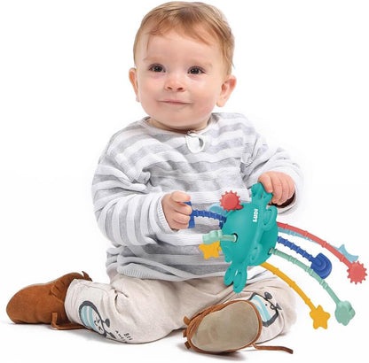 LUDI - Zippy Toy - Multisensory Stimulation Toy - Different Textures - Ergonomic - Soft Material - from 10 Months - Relieves Dental Thrust - Dexterity and Motor Skills - 14 x 21 x 14 cm