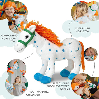 Pippi Langstrumpf Kleiner Onkel Kuscheltier Pferd – süßes Plüschtier für Mädchen und Jungen – niedliches Spielpferd Spielzeug und Plüschpferd – ab 0+ Monate (Kleiner Onkel 30cm