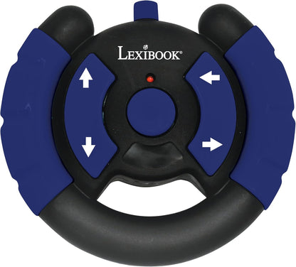 Lexibook RC12 Crosslander Twin, Set of 2 Radio (Police, Thief's car), up to 12km/h, Sound and Light Effects, 2 Remote Controls, Black/Blue