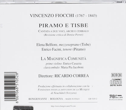 Piramo E Tisbe: Cantata for 2 VCS Strings & Harpsichord