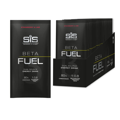 BETA Fuel energy drink powder - box of 15 sachets - strawberry and lime