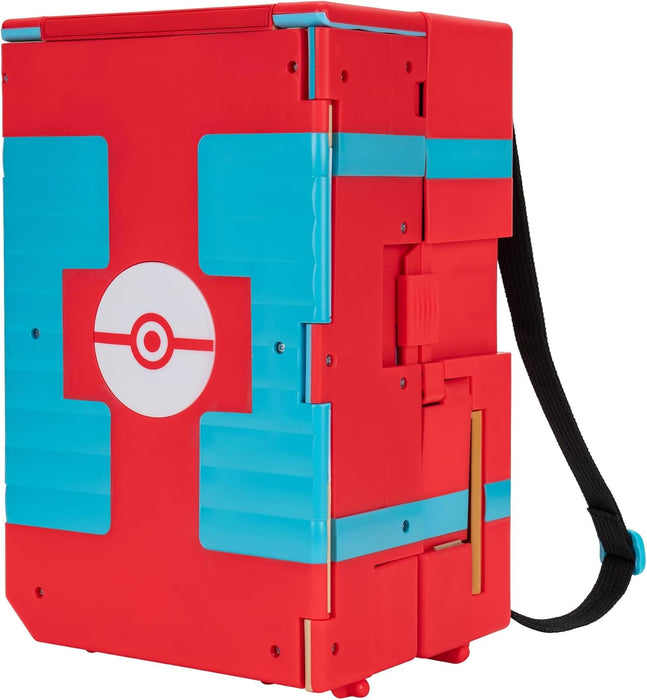 Pokémon Carry Case Beach Battle Playset - Portable Transforming Backpack Playset with Action Features and 2-inch Pikachu Battle Figure