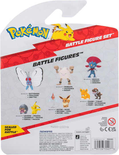 Pokémon PKW3893 Battle Figure Set - Pikachu, Miniras, Bisaknosp, Official Figures Set