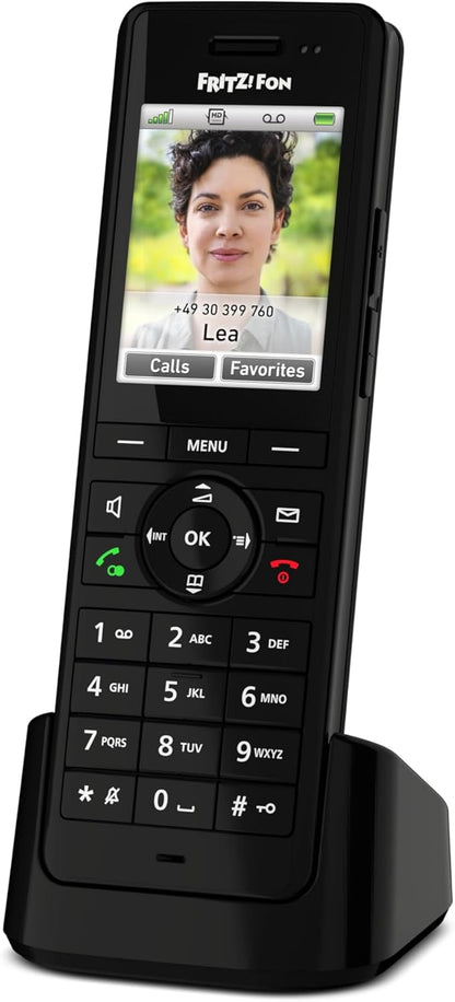 FRITZ! Fon X6 Edition International Nero - Cordless DECT Analogico, Full Duplex HD, Display a colori, Tante funzioni smart home in combinazione FRITZ!Box, manuale in italiano