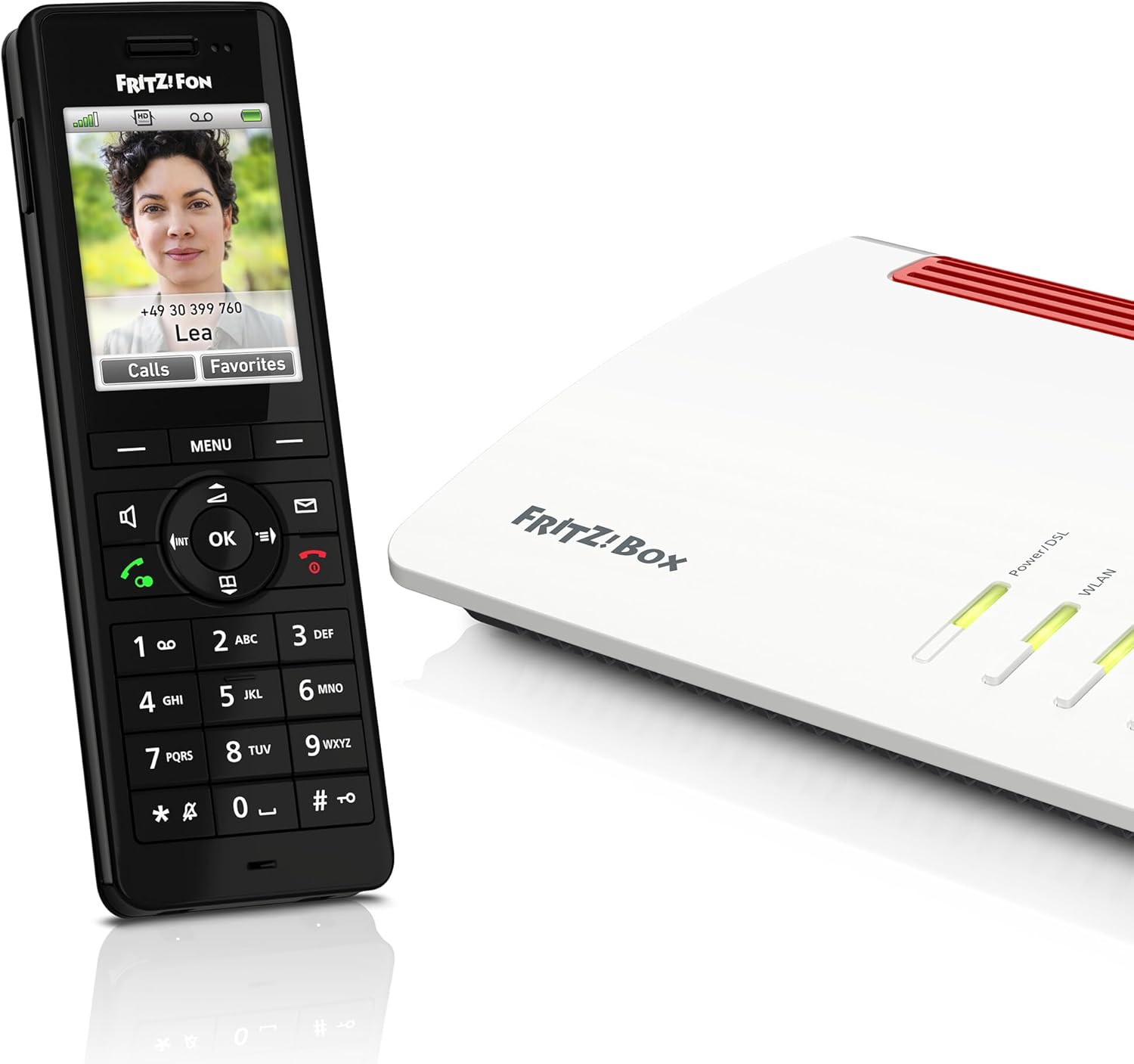FRITZ! Fon X6 Edition International Nero - Cordless DECT Analogico, Full Duplex HD, Display a colori, Tante funzioni smart home in combinazione FRITZ!Box, manuale in italiano