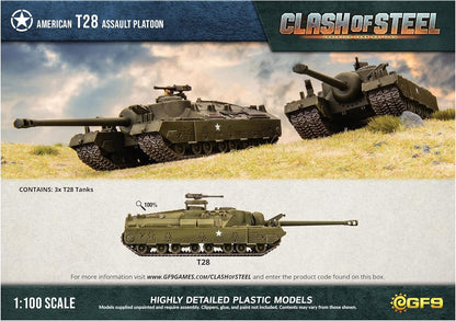 Gale Force Nine - Clash of Steel - T28 Assault Tank Platoon